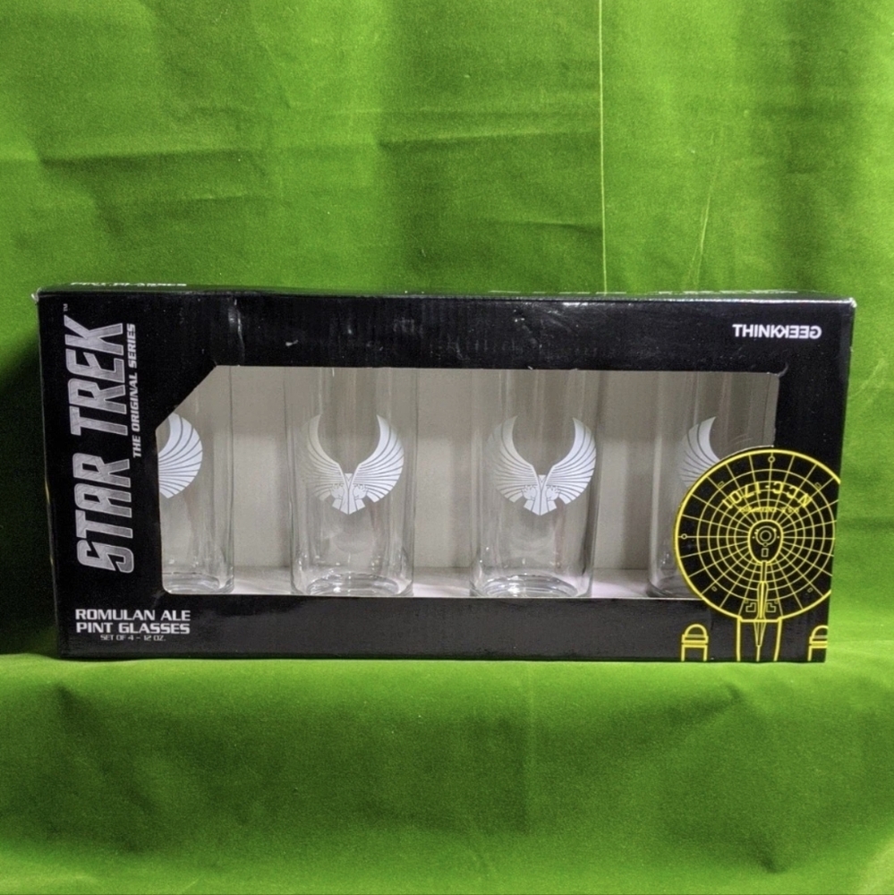 STAR TREK: The Original Series Romulan Ale Pint Glasses NIB